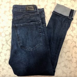 Dark wash Express ankle leggings